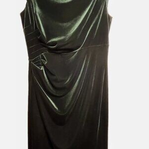 Lauren Ralph Lauren Dark Green Velvet Cocktail Dress size 14